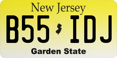NJ license plate B55IDJ
