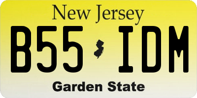 NJ license plate B55IDM