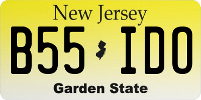 NJ license plate B55IDO