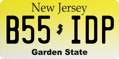 NJ license plate B55IDP