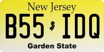 NJ license plate B55IDQ