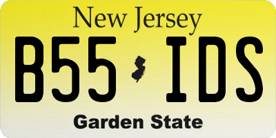 NJ license plate B55IDS