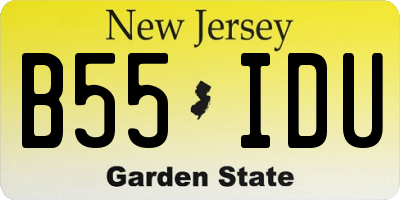 NJ license plate B55IDU