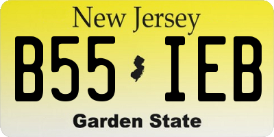 NJ license plate B55IEB
