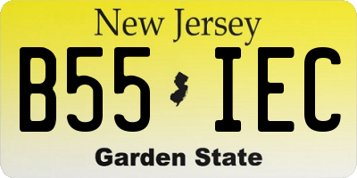 NJ license plate B55IEC