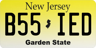 NJ license plate B55IED