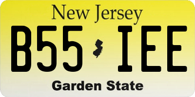 NJ license plate B55IEE