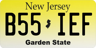 NJ license plate B55IEF