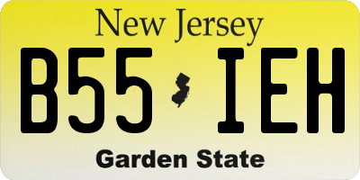 NJ license plate B55IEH