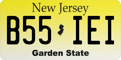 NJ license plate B55IEI