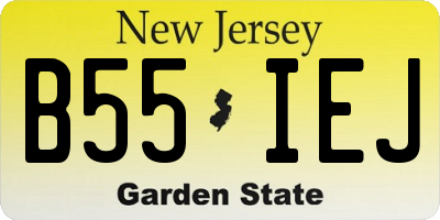 NJ license plate B55IEJ