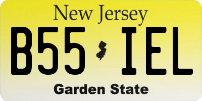 NJ license plate B55IEL