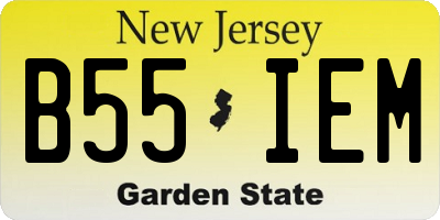 NJ license plate B55IEM