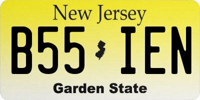 NJ license plate B55IEN