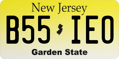 NJ license plate B55IEO