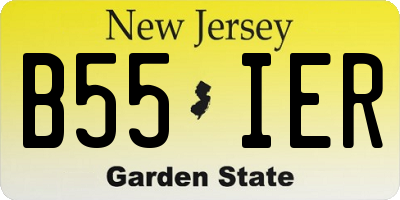 NJ license plate B55IER
