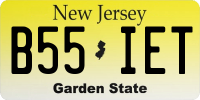 NJ license plate B55IET
