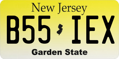 NJ license plate B55IEX