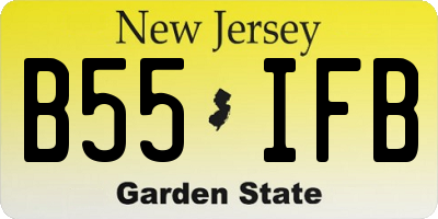 NJ license plate B55IFB