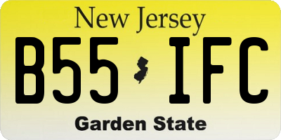 NJ license plate B55IFC