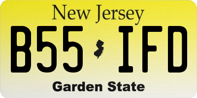 NJ license plate B55IFD