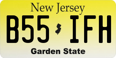 NJ license plate B55IFH