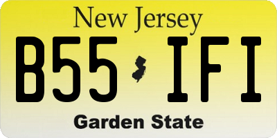 NJ license plate B55IFI