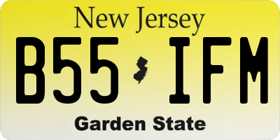 NJ license plate B55IFM