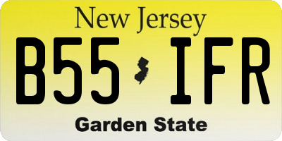 NJ license plate B55IFR