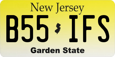 NJ license plate B55IFS