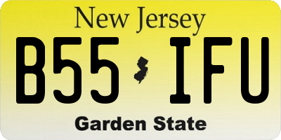NJ license plate B55IFU
