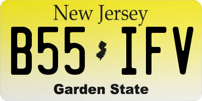 NJ license plate B55IFV