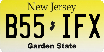 NJ license plate B55IFX