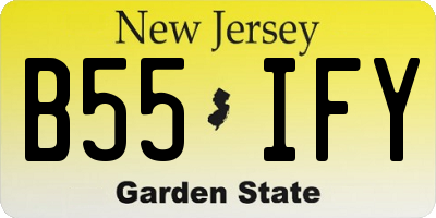 NJ license plate B55IFY