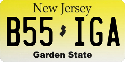NJ license plate B55IGA