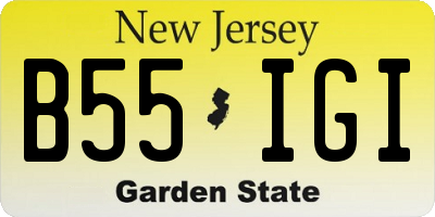 NJ license plate B55IGI