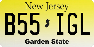 NJ license plate B55IGL
