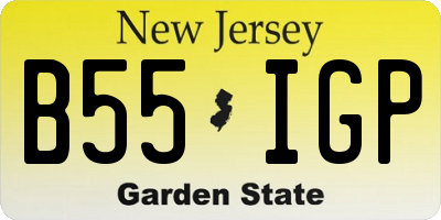 NJ license plate B55IGP