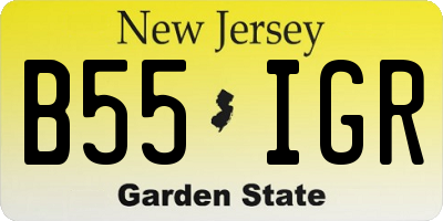 NJ license plate B55IGR
