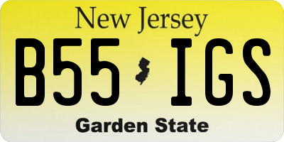 NJ license plate B55IGS