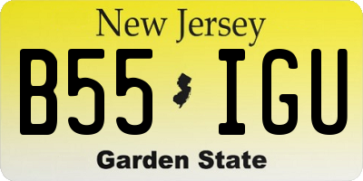 NJ license plate B55IGU