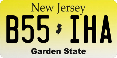 NJ license plate B55IHA