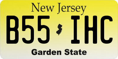 NJ license plate B55IHC