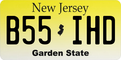 NJ license plate B55IHD