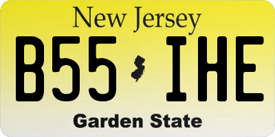 NJ license plate B55IHE