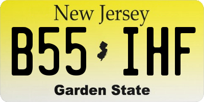 NJ license plate B55IHF