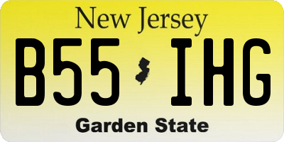 NJ license plate B55IHG
