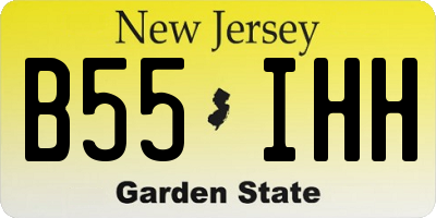 NJ license plate B55IHH