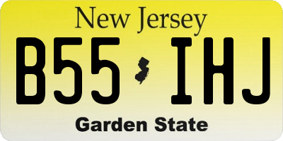 NJ license plate B55IHJ