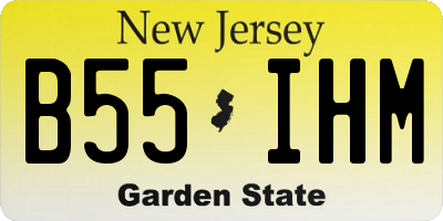 NJ license plate B55IHM